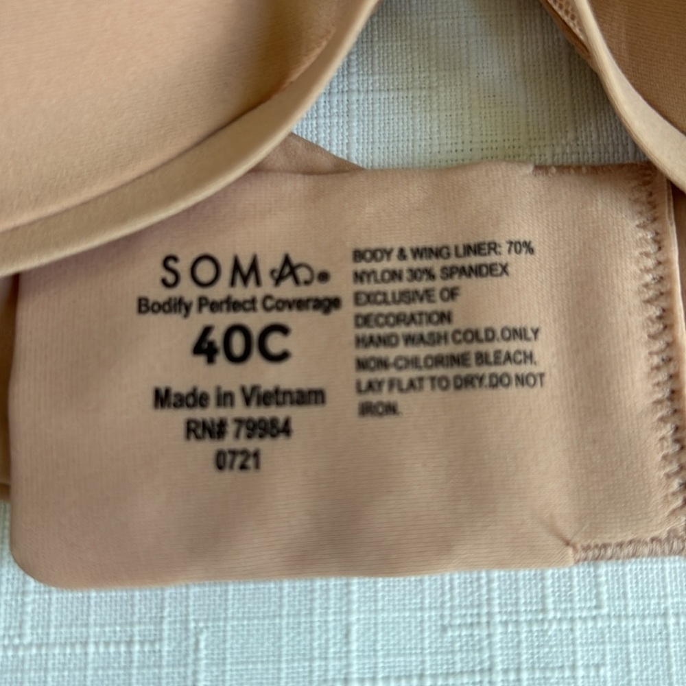 Soma Bodify Perfect Coverage Bra 40 C - image 4